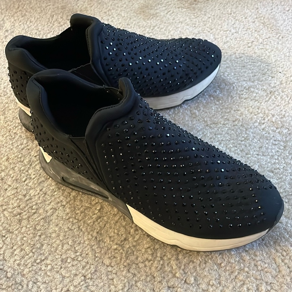 Lupo Slip-On Rhinestone Sneakers, Size 8 NWOT